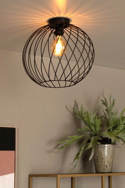 Deckenlampe Metall Schwarz rund Ø40 cm E27 modern