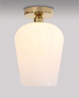 Plafonnier verre laiton véritable fait main...