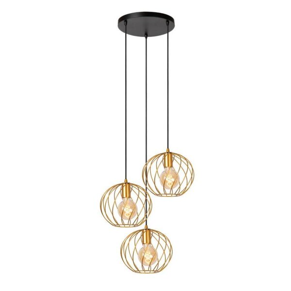 Hängelampe Schwarz B:50 cm E27 modern edel rund