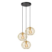 Hängelampe Schwarz B:50 cm E27 modern edel rund