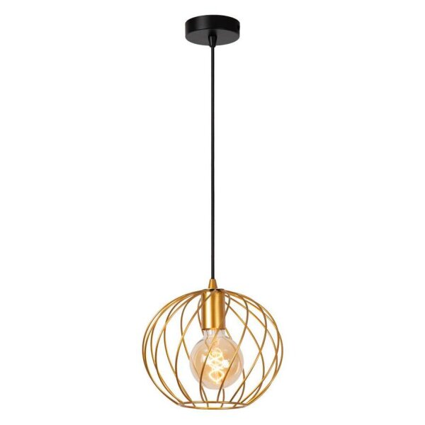 Hängelampe Messing Gitter Ø25 cm E27 modern edel