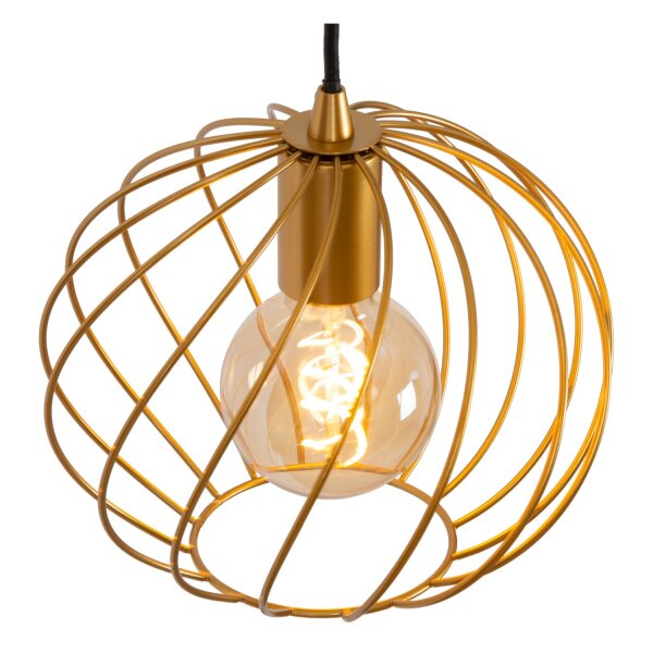 Hängelampe Messing Gitter Ø25 cm E27 modern edel
