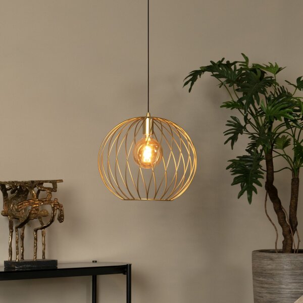 Pendelleuchte Messing Schwarz E27 Ø40 cm modern