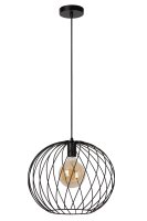 Hängelampe Schwarz E27 Ø40 cm modern edel rund