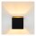 Wandleuchte Schwarz Messing G9 L:8 cm modern edel