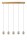 LED Pendelleuchte Glas Messing 2700 K L:84 cm edel