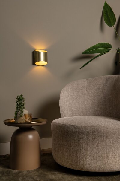 Wandlampe Messing G9 L:16 cm Up Down modern edel