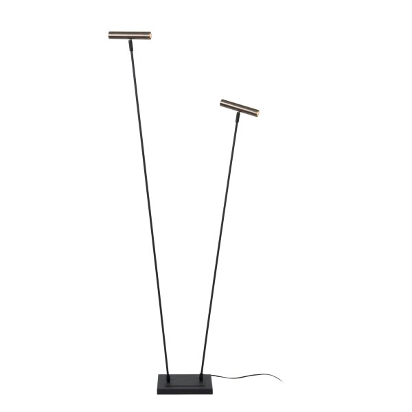 Stehlampe Metall Grau Schwarz G9 H:163 cm modern