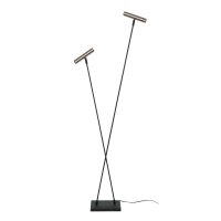 Stehlampe Metall Grau Schwarz G9 H:163 cm modern