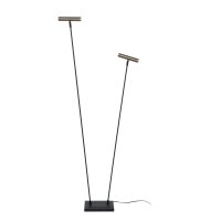 Stehlampe Metall Grau Schwarz G9 H:163 cm modern