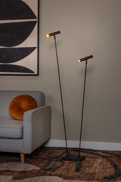 Stehlampe Braun Schwarz G9 H:160 cm modern edel