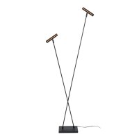 Stehlampe Braun Schwarz G9 H:160 cm modern edel