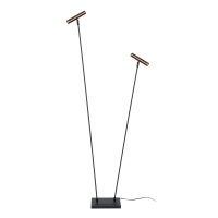 Stehlampe Braun Schwarz G9 H:160 cm modern edel