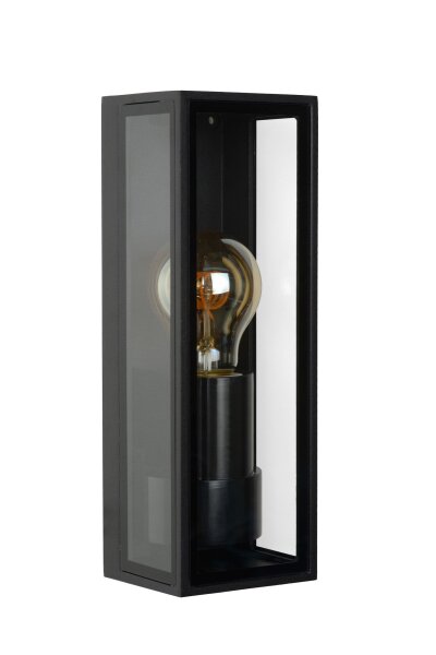Wandlampe Außen Metall Schwarz IP65 H:25,8 cm edel