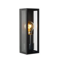 Wandlampe Außen Metall Schwarz IP65 H:25,8 cm edel