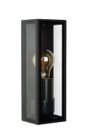 Wandlampe Außen Metall Schwarz IP65 H:25,8 cm edel