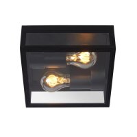 Deckenlampe Außen Metall Schwarz IP65 B:22 cm edel