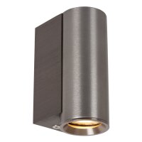 Wandlampe Aluminium Grau GU10 H:9 cm modern edel