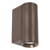 Wandleuchte Aluminium Kaffeebraun GU10 H:9 cm edel