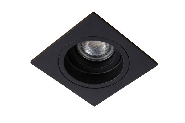 Einbauspot Metall Schwarz GU10 B:9 cm modern edel