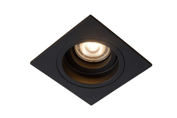 Einbauspot Metall Schwarz GU10 B:9 cm modern edel