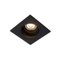 Einbauspot Metall Schwarz GU10 B:9 cm modern edel