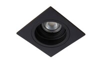 Einbauspot Metall Schwarz GU10 B:9 cm modern edel