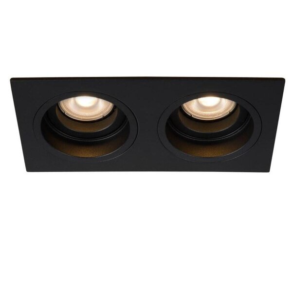 Einbauspot Metall Schwarz GU10 modern edel rund