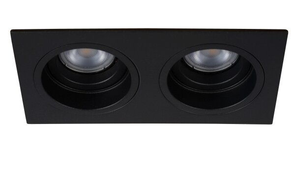 Einbauspot Metall Schwarz GU10 modern edel rund
