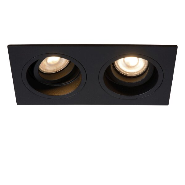 Einbauspot Metall Schwarz GU10 modern edel rund