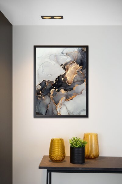 Einbauspot Metall Schwarz GU10 modern edel rund