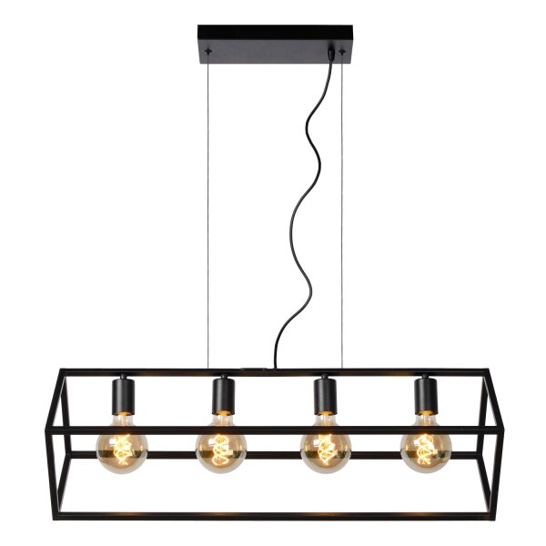Retro Hängelampe Schwarz E27 80 cm modern edel