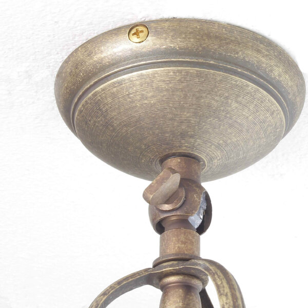 Lampe dextérieur en bronze antique en laiton verre