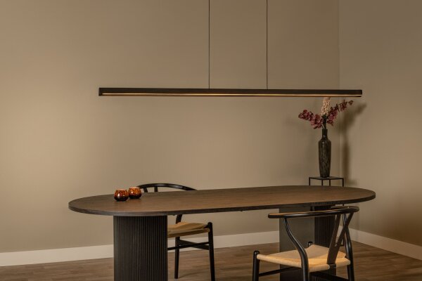 LED Hängelampe Holz Schwarz 2200 K L:180 cm edel