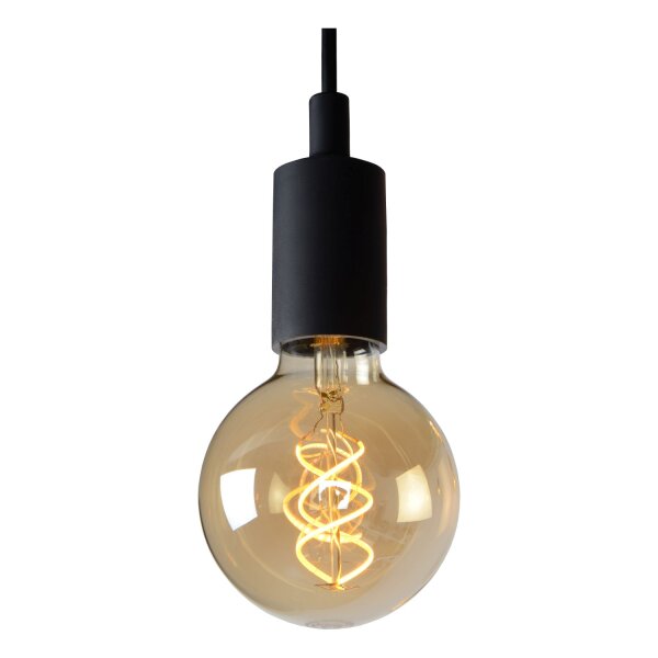 Retro Pendelleuchte Schwarz E27 B:50 cm modern edel