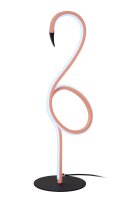 LED Tischleuchte Aluminium Rosa Fernbedienung H:49 cm