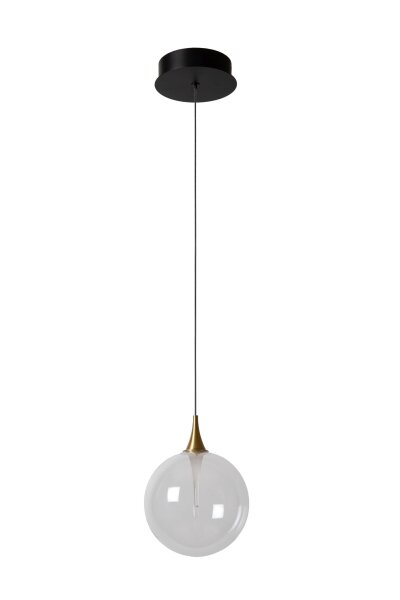 LED Hängelampe Metall Glas Schwarz 2700 K Ø16 cm