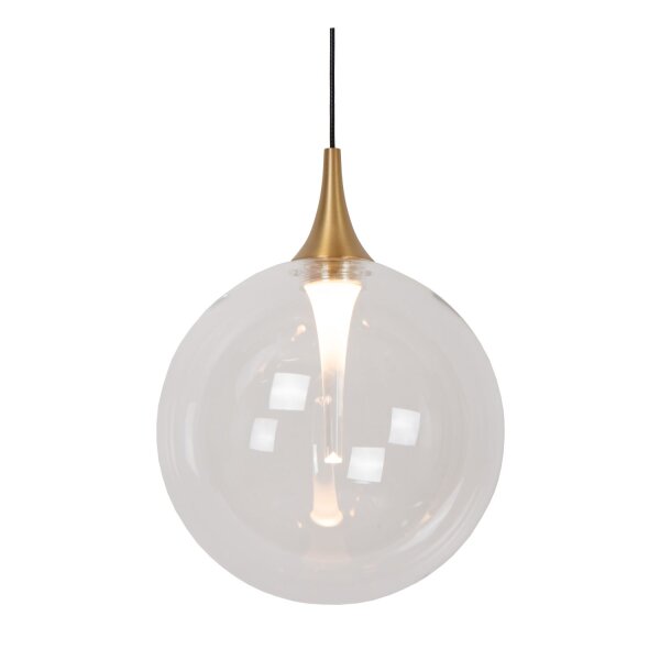 LED Hängelampe Metall Glas Schwarz 2700 K Ø16 cm