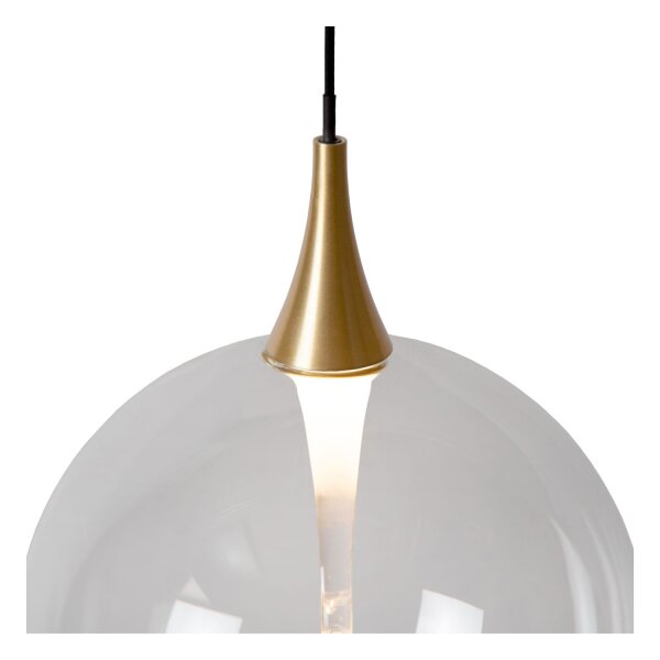 LED Hängelampe Metall Glas Schwarz 2700 K Ø16 cm