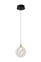 LED Hängelampe Metall Glas Schwarz 2700 K Ø16 cm