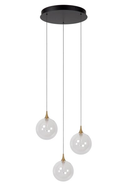 LED Hängelampe Glas 3-flammig 2700 K L:36 cm modern