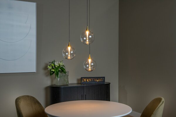 LED Hängelampe Glas 3-flammig 2700 K L:36 cm modern