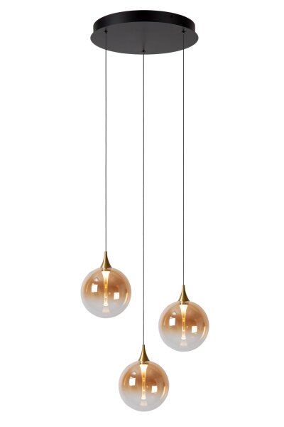 LED Hängelampe Bernstein 3-flammig 2700 K L:36 cm