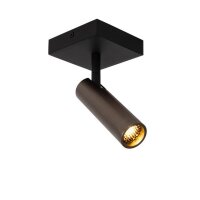 Deckenspot Grau Schwarz flexibel GU10 L:10 cm edel