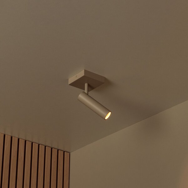 Deckenstrahler Aluminium Taupe GU10 B:10 cm edel