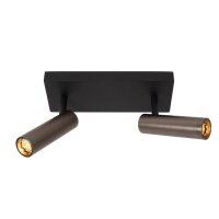 Deckenspot Aluminium Grau 2-flammig GU10 modern