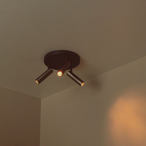 Deckenspot verstellbar Grau GU10 modern edel rund