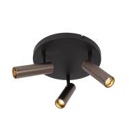 Deckenspot verstellbar Grau GU10 modern edel rund