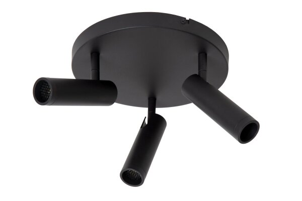 Deckenspot Aluminium Schwarz GU10 3-flammig modern