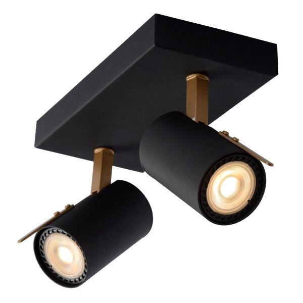 Deckenspot Metall Schwarz 2200 K L:22 cm verstellbar